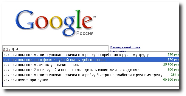 Запросы Google