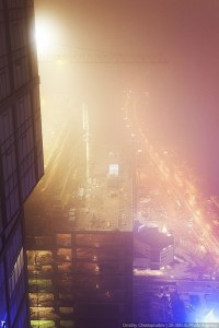 Москва Сити в облаках