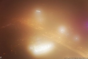 Москва Сити в облаках